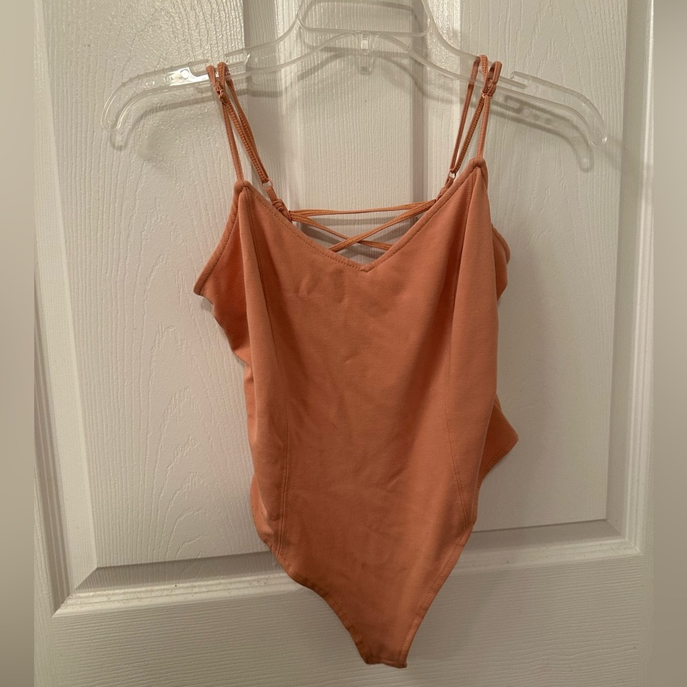 Pink Back-less body suit